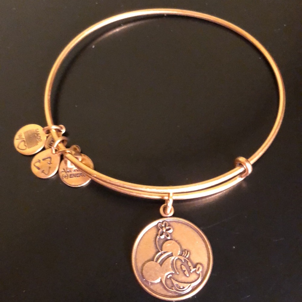 Gold Minnie Mouse Alex and Ani Bracelet